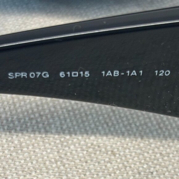 PRADA Women's Sunglasses - Black with Gold - SPR07G 610 15 1AB-1A1 - Picture 5 of 7